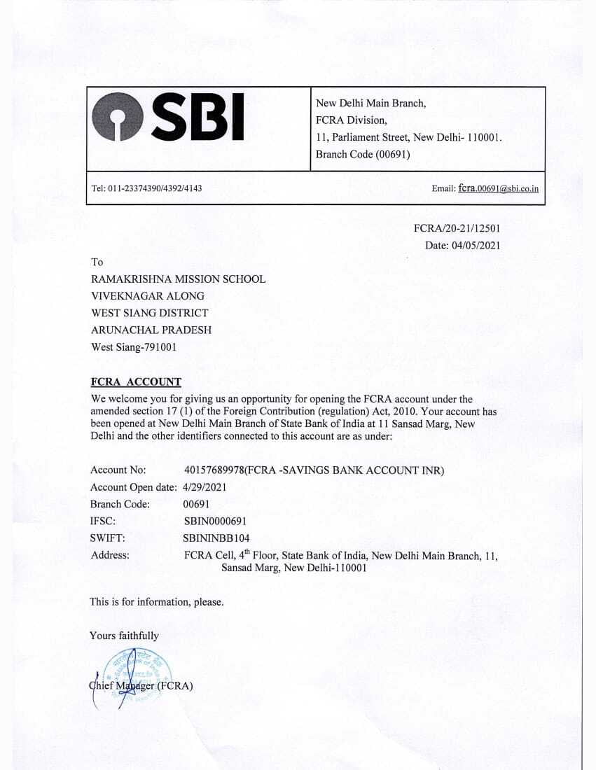 Donate | Sri Ramakrishna Mission Aalo